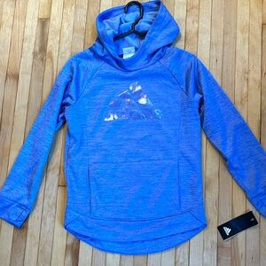 Kids Adidas hoodie sweatshirt in light blue